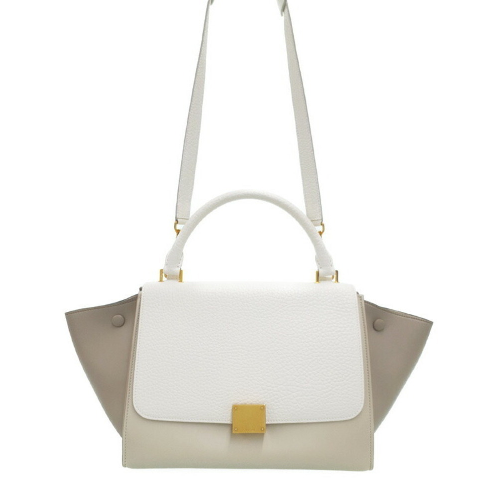 Celine Trapeze Leather 2WAY Handbag Shoulder Bag - Picture 1 of 9